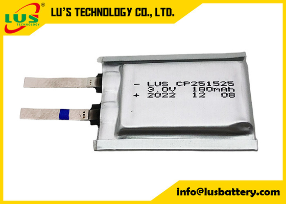 Ultracienkie ogniwo LiMnO2 3 V CP251525 Akumulator litowo-manganowy o pojemności 180 mah 251525