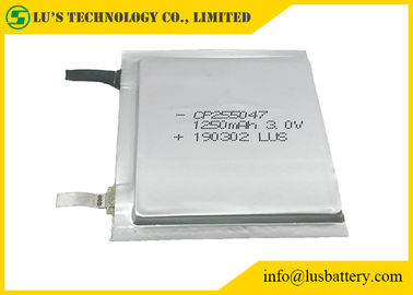 Bateria litowa CP255047 Jednorazowa bateria litowo-jonowa z cienkimi ogniwami 3,0 V 1250 mAh