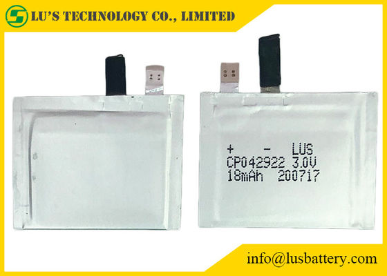3v CP042922 18mAh Ultra cienka bateria bez zanieczyszczeń dla kart identyfikacyjnych