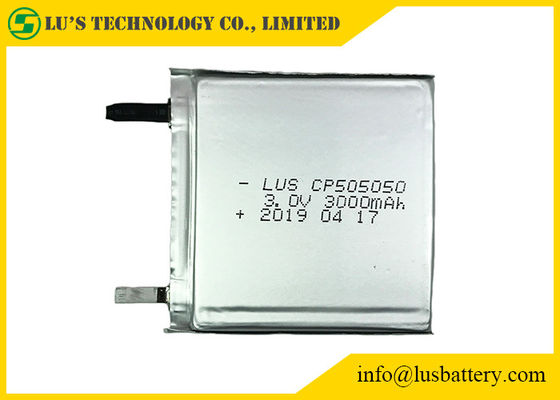 3,0 V CP505050 3000 mah Limno2 Cienka bateria Jednorazowa komora na baterię