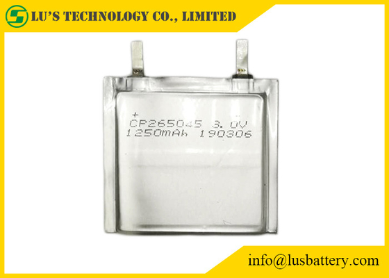 1mA Bez akumulatora LiMnO2 RFID CP265045 1250 mAh 3,0 V Elastyczny