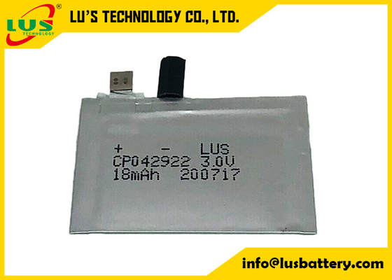 18 mAh Jednorazowa ultra cienka bateria CP042922 3,0 V RFID LimnO2 HRL
