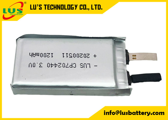 Ultra cienka podstawowa bateria litowa 3,0 V 1500 mAh CP702440 Elastyczna bateria Li MnO2