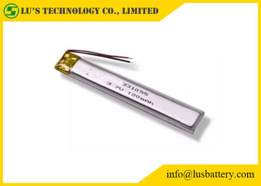 Akumulator litowo-polimerowy 3,7 V 120 mAh Litowo-polimerowy LP331055 Kolor srebrny