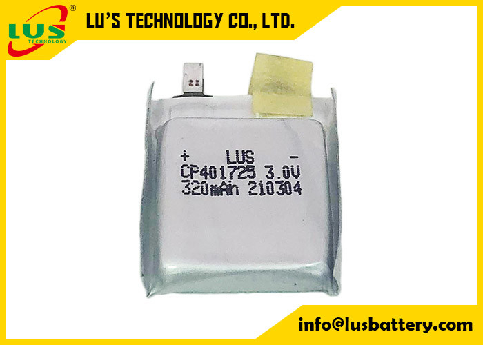CP401725 Cienka bateria do śledzenia Smart Label 3,0 V 320 Mah Elastyczny litowo-manganowy