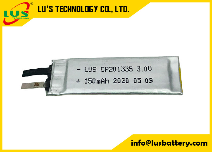 Cienka bateria litowo-jonowa 3,0 V 150 mAh Cp201335 Typ nieładowalny