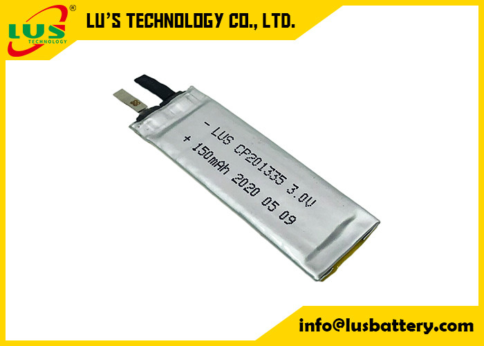 Cienka bateria litowo-jonowa 3,0 V 150 mAh Cp201335 Typ nieładowalny