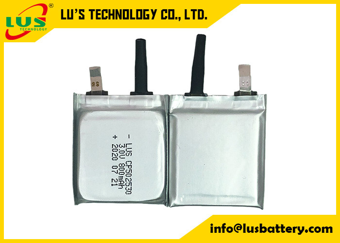 Ultra cienka bateria Limno2 CP502530 3V 800mAh Płaska bateria litowo-jonowa Typ nieładowalny