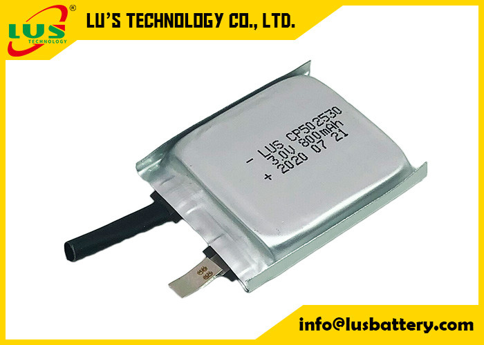 Ultra cienka bateria Limno2 CP502530 3V 800mAh Płaska bateria litowo-jonowa Typ nieładowalny