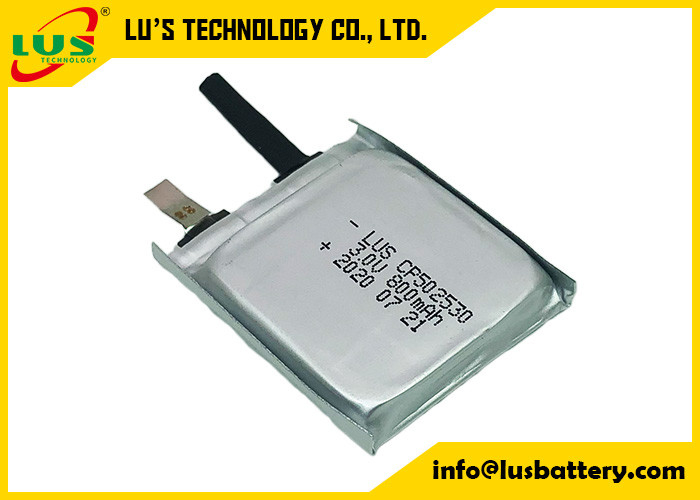Ultra cienka bateria Limno2 CP502530 3V 800mAh Płaska bateria litowo-jonowa Typ nieładowalny