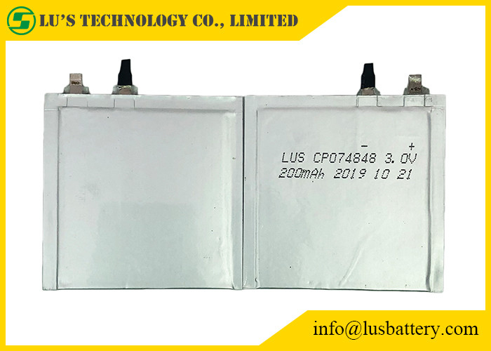 Pouch Cell CP074848 Ultra cienka bateria 200 mah 3,0 V do elektronicznych etykiet półkowych