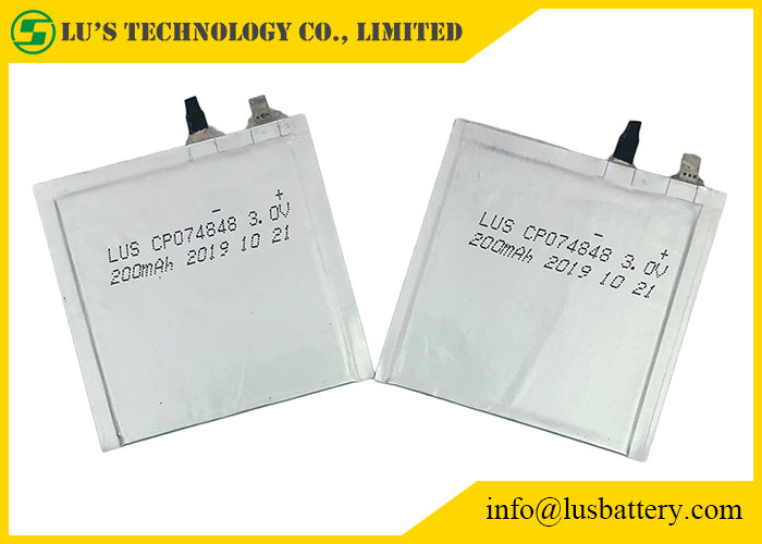 Pouch Cell CP074848 Ultra cienka bateria 200 mah 3,0 V do elektronicznych etykiet półkowych
