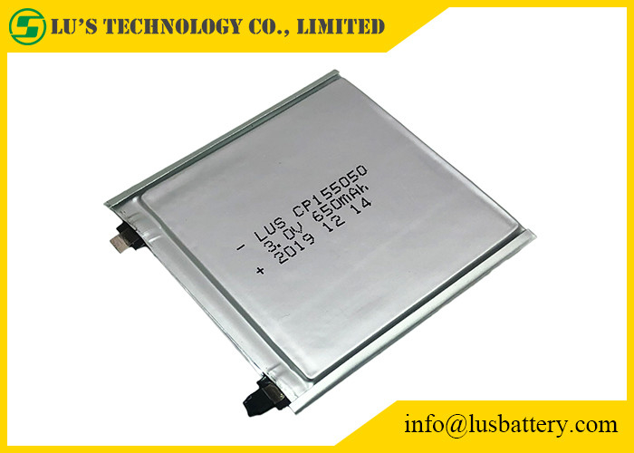 3 V 420 mAh Ultra cienka bateria Cp105050 1,0 mm Cienka bateria Li Mno2 105050 3 V