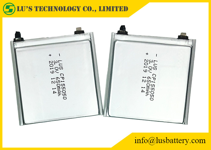 3 V 420 mAh Ultra cienka bateria Cp105050 1,0 mm Cienka bateria Li Mno2 105050 3 V