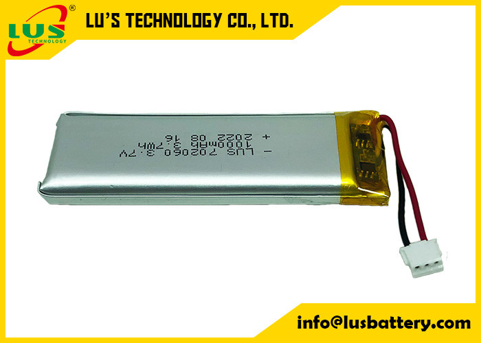 LP702060 Akumulator litowo-polimerowy 3,7 V 1 Ah z PCM do inteligentnego projektowania