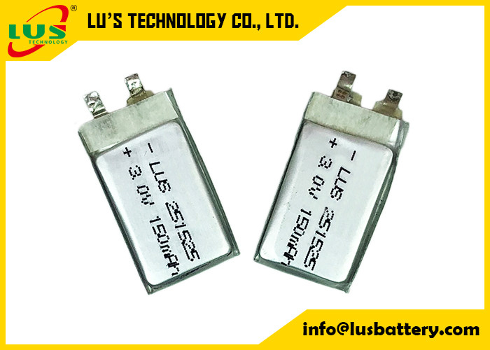 CP251525 Bateria o dużej szybkości 3.0v 150mah Limno2 Pouch Cell Bezpieczeństwo PTC do zastosowań kartowych