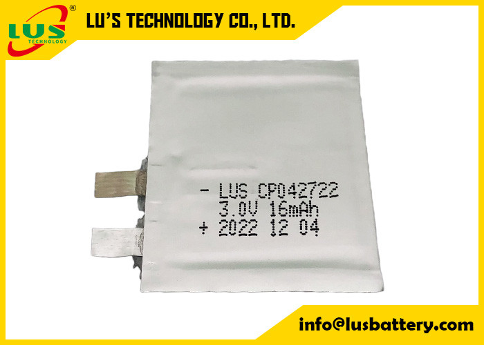 Miękka pakowana bateria Li MnO2 16 mah Papierowa cienka bateria 3,0 V CP042722 CP042922 CP042822