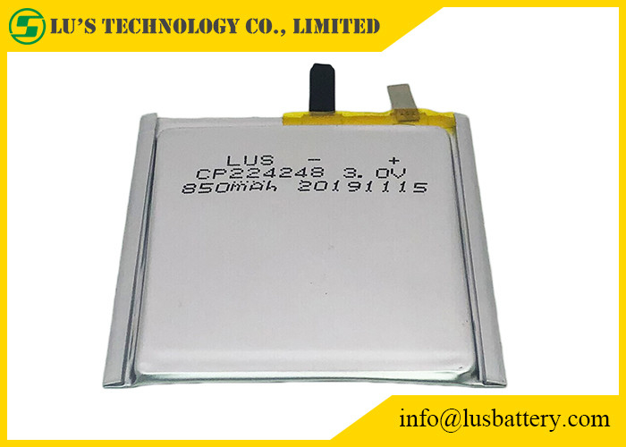 Cienka bateria RFID CP224248 3.0v 850mah Długa żywotność dla tagów Bluetooth