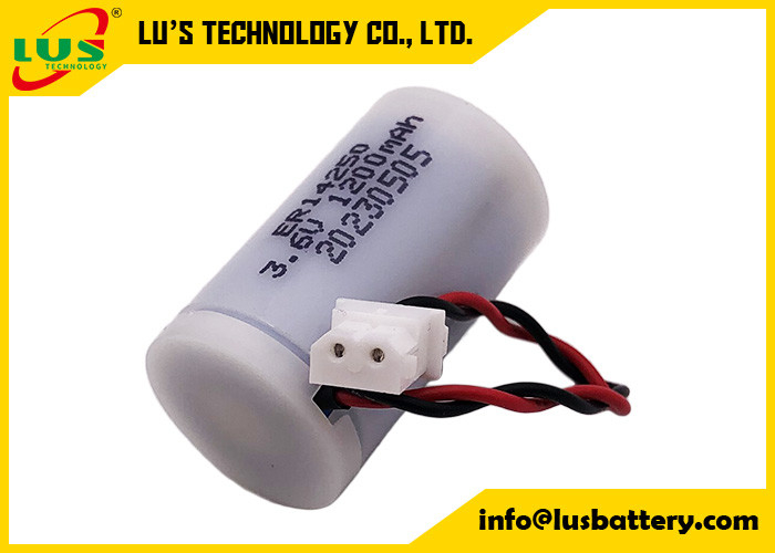 Jednorazowa bateria litowo-chlorkowo-tionylowa (Li-SOCl2) ER14250 1/2 AA, 3,6 V, 1200 mAh, z wodoodporną obudową