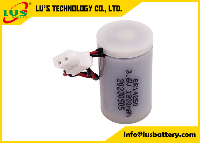Jednorazowa bateria litowo-chlorkowo-tionylowa (Li-SOCl2) ER14250 1/2 AA, 3,6 V, 1200 mAh, z wodoodporną obudową