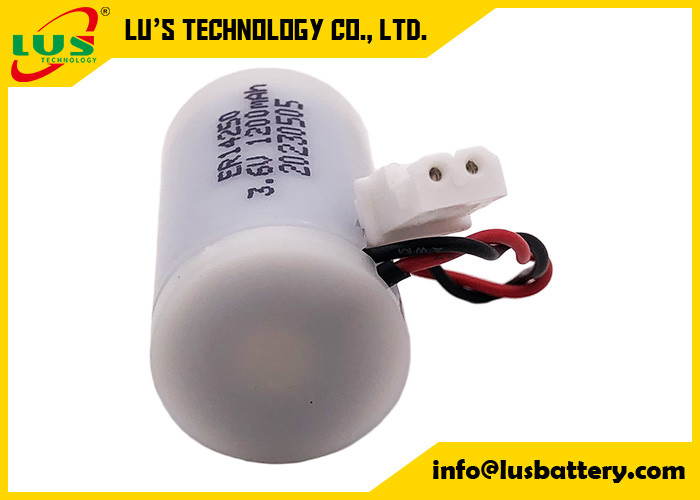 Jednorazowa bateria litowo-chlorkowo-tionylowa (Li-SOCl2) ER14250 1/2 AA, 3,6 V, 1200 mAh, z wodoodporną obudową