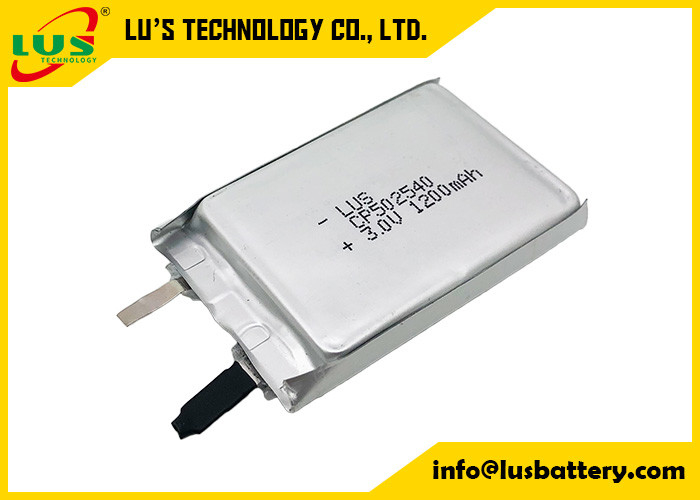 Nieodładowalna bateria litowo-jonowa z cienką warstwą CP502540 3V 1200mAh CF502540 bateria litowa z cienką warstwą pierwotną