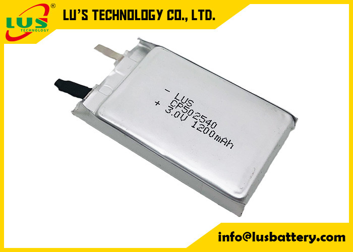Nieodładowalna bateria litowo-jonowa z cienką warstwą CP502540 3V 1200mAh CF502540 bateria litowa z cienką warstwą pierwotną