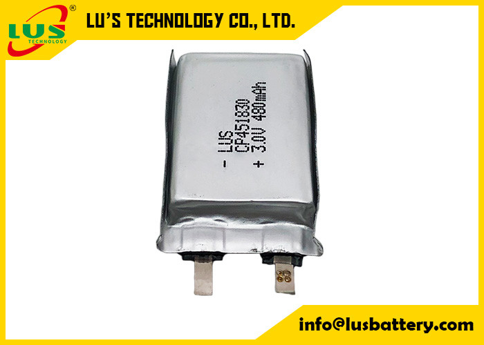 Ultra gruby akumulator 480mAh dla masażystów Baterie litowe 3V Baterie miękkie 480mAh CP451830 dla systemu e-dzwonienia