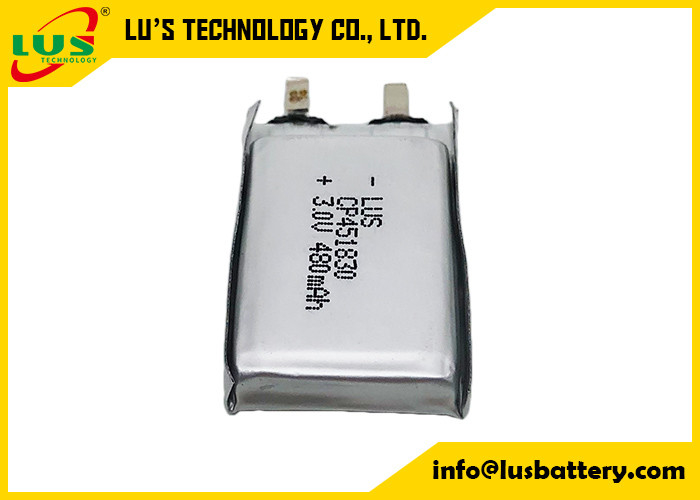Ultra gruby akumulator 480mAh dla masażystów Baterie litowe 3V Baterie miękkie 480mAh CP451830 dla systemu e-dzwonienia