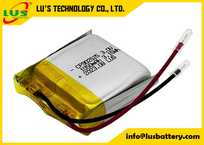 CP902525 Dwutlenek manganu litowy 3V Akumulator 3,0v 1050mah CP1002525 Nieodładowalne cienkie baterie