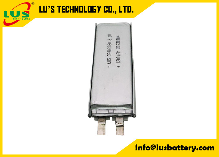cienkie, elastyczne akumulatory limno2 CP402060 3,0 wolt 1200mah do akumulatorów litowych CMOS nieobciążalnych 3V