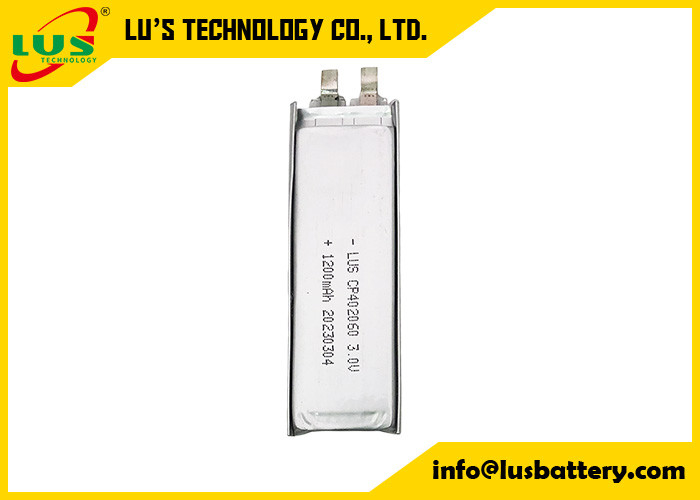 cienkie, elastyczne akumulatory limno2 CP402060 3,0 wolt 1200mah do akumulatorów litowych CMOS nieobciążalnych 3V