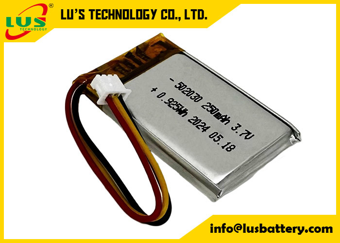 250mAh Litium Polimerowy Akumulator LP502030 3.7V Li Polimerowy Akumulator LP502030 3.7V OEM