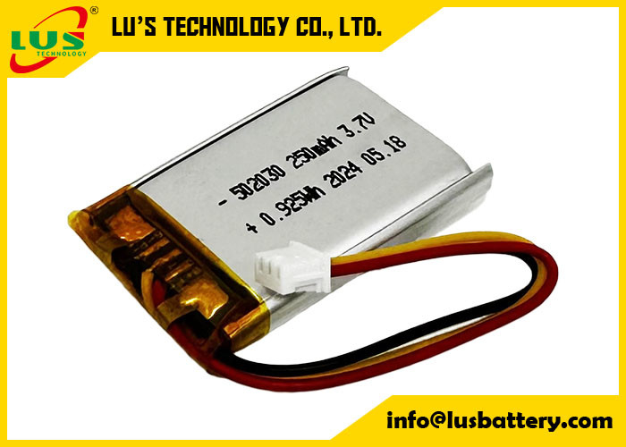 250mAh Litium Polimerowy Akumulator LP502030 3.7V Li Polimerowy Akumulator LP502030 3.7V OEM
