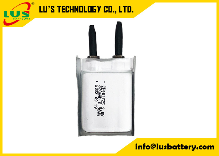 CP401725 Jednorazowy akumulator Li-MnO2 3.0V Ultra-Thin LiMno2 Soft Battery Pass CB