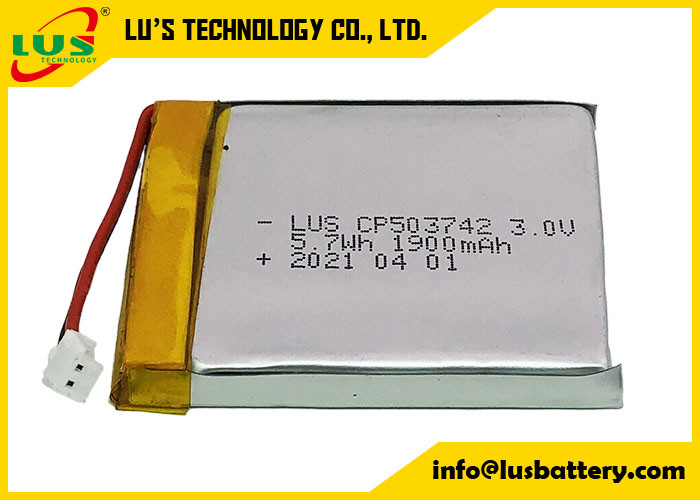 CP503742 3V 1900mAh Specjalistyczna bateria litowa z cienkimi ogniwami 3 woltów