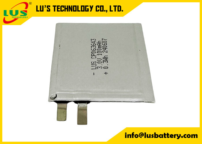 CP063643 3,0 wolt 100mAh Mała bateria litowa 3V CP063643 Bateria ultrany dla IoT/RFID