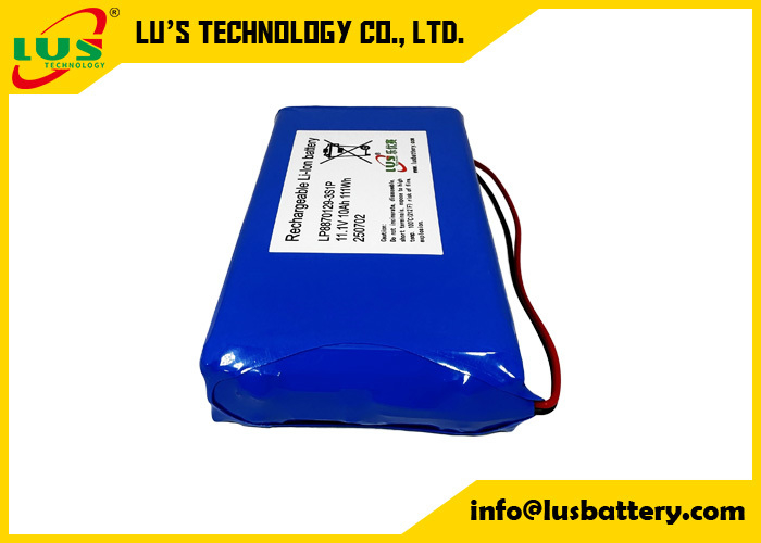 3.7V 10000mAh Litium Polymer Battery LP8870129 niestandardowy 3S1P Lipo bateria 11,1volt 10AH