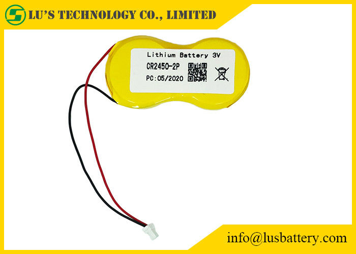 CR2450-2P guzikowa litowa bateria monetowa 1200mah 3,0v z przewodami Złącze JST