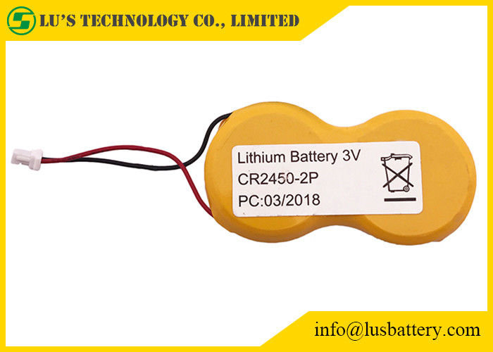 3V 1200mah Litowa komórka guzikowa CR2450 CR2450-2P Zaciski JST do tagów