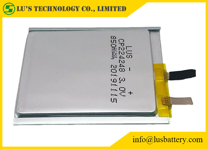 3.0v 850mah bateria cienkokomórkowa LimnO2 CP224248 do tagów Bluetooth
