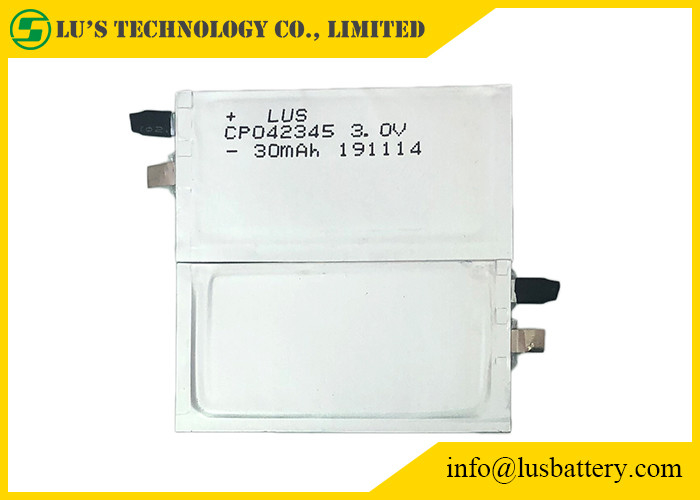 3V 30mAh Podstawowa bateria litowa RFID Ultra cienka CP042345 UL1642 na kartę kredytową