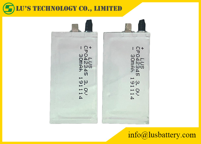 3V 30mAh Podstawowa bateria litowa RFID Ultra cienka CP042345 UL1642 na kartę kredytową