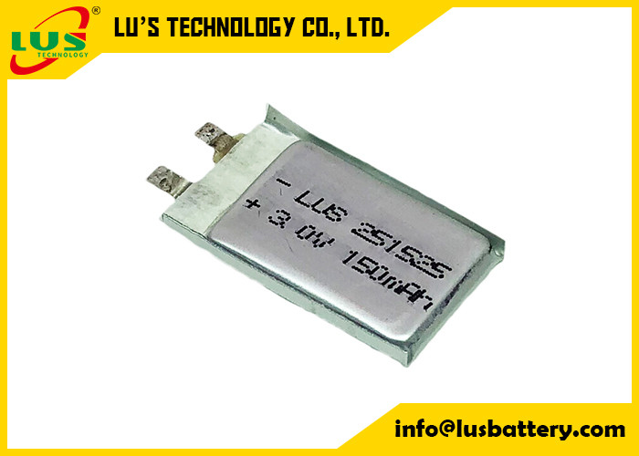 3v 150mah Ultra wąski akumulator Li MnO2 Akumulator litowo-jonowy do aparatu cyfrowego CP251525