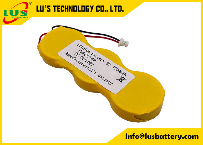 Bateria guzikowa 3V 3000mah CR2477 3p Równolegle ze złączami przewodów