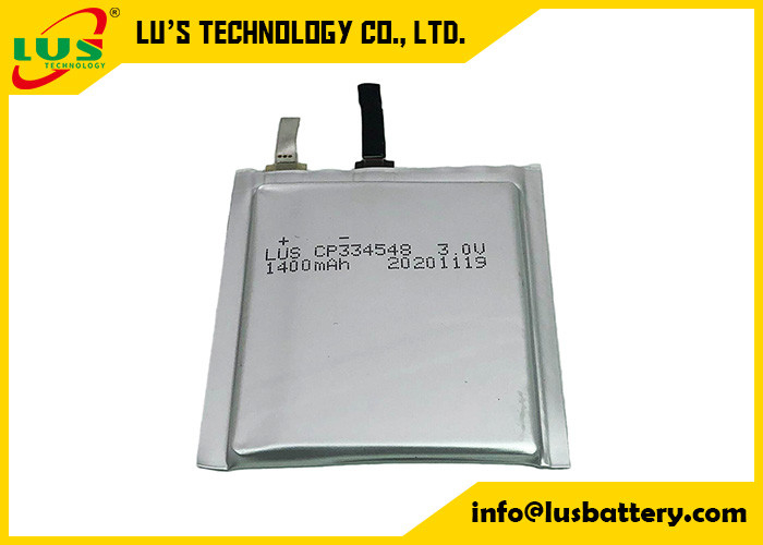 3,0 V 1400 mAh Lipo Ultra Thin Battery Cienkowarstwowe baterie do rozwiązań IOT
