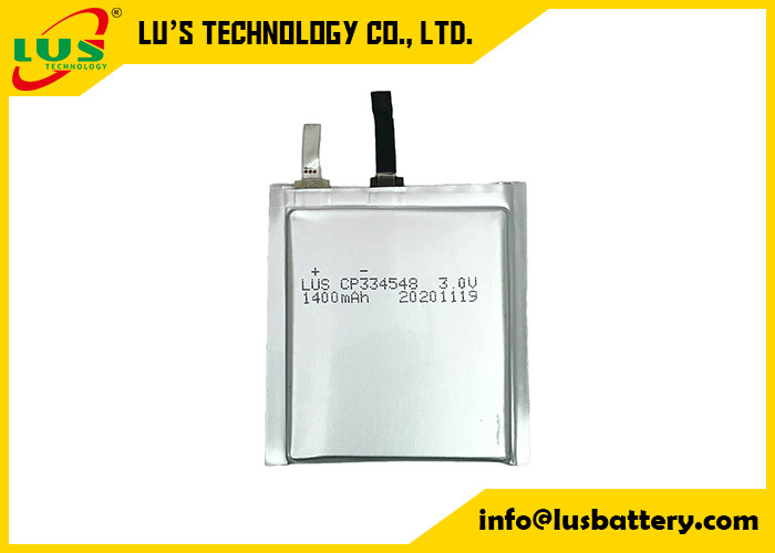3,0 V 1400 mAh Lipo Ultra Thin Battery Cienkowarstwowe baterie do rozwiązań IOT