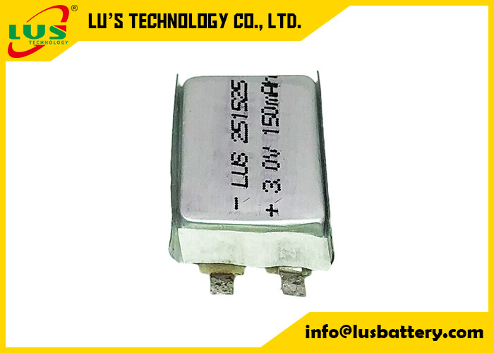Płaska bateria litowo-manganowa CP251525 3,0 V 150 mAh Ultra cienka bateria Li Po